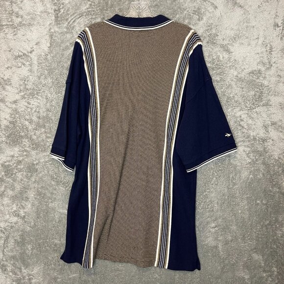 Vintage 90s Antigua Striped Mickey Mouse Relaxed Dad Fit Short Sleeve Polo XL - Picture 2 of 10